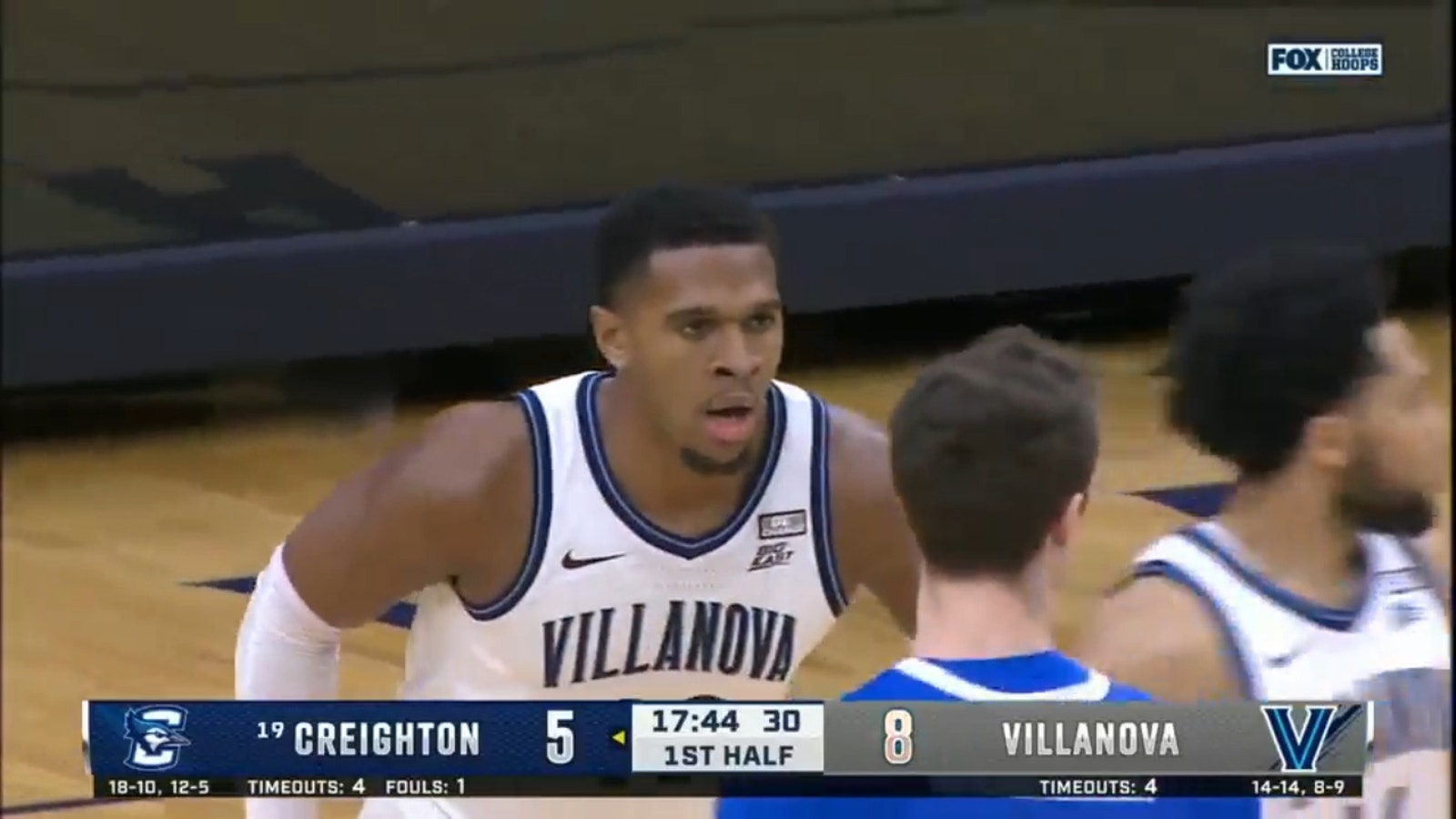 Villanova's Eric Dixon dazzles with game-high 31 points in 79-67 win over No. 19 Creighton.