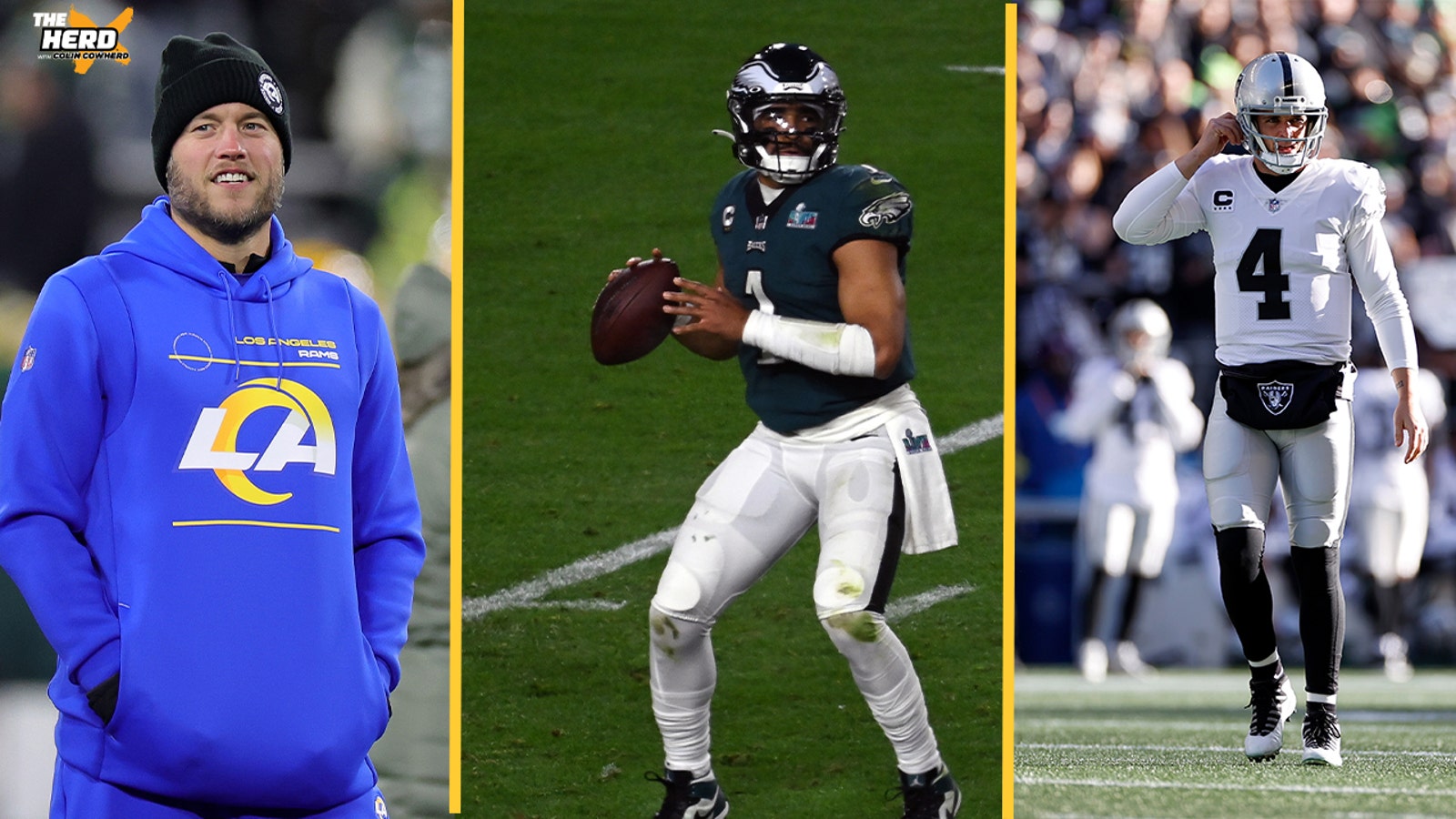 Stafford, Hurts, Carr among Colin Cowherd's top 10 NFC QBs 