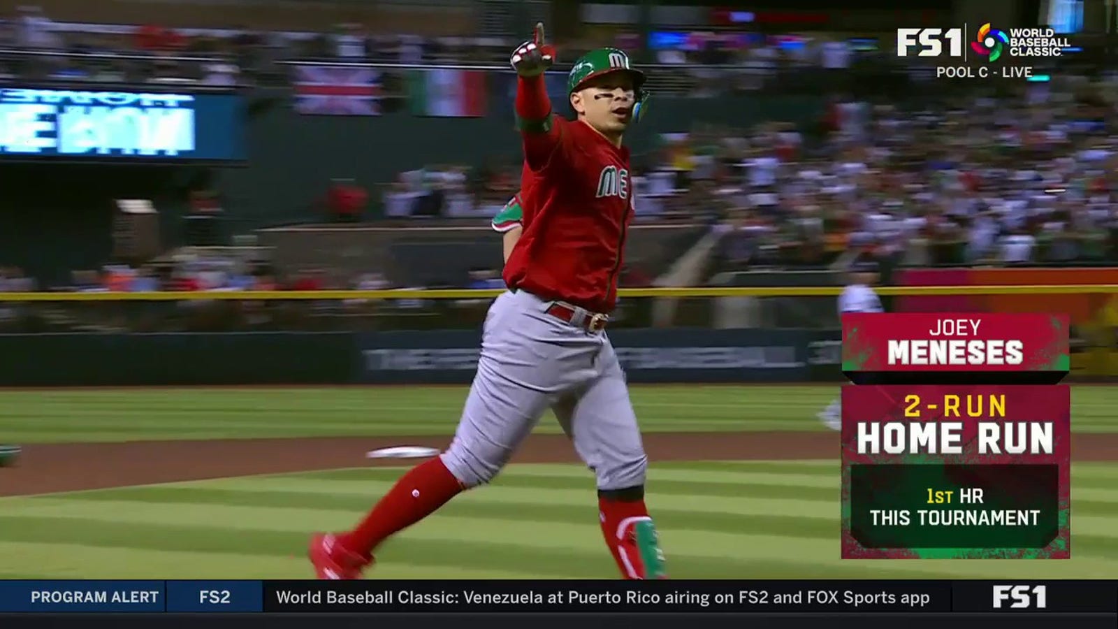 Joey Meneses cranks a two-run homer as Mexico takes a 2-0 lead over the USA