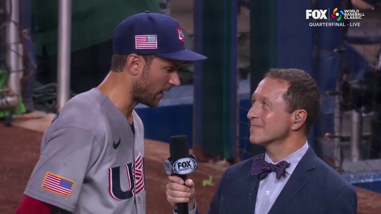 „Es hilft uns, dieses Ziel zu erreichen“ – Trea Turner über seinen Grand-Slam-Dunk beim 9:7-Sieg der USA gegen Venezuela.