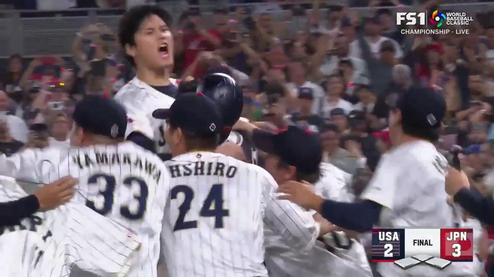 Japan defeats USA 3-2 to win the 2023 WBC Championship