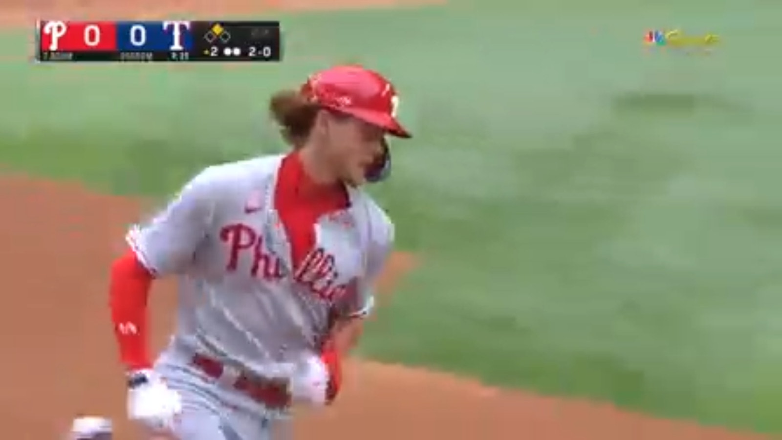 Alec Bohm crushes a two-run home run to give the Phillies an early lead over the Rangers