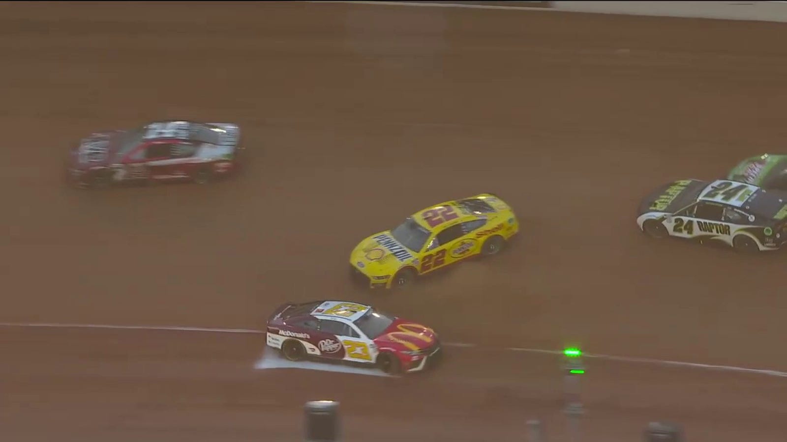 Joey Logano spins out after making contact with Bubba Wallace at Bristol