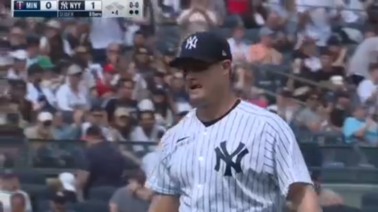 Yankees' Gerrit Cole throws 10 shutouts against Twins