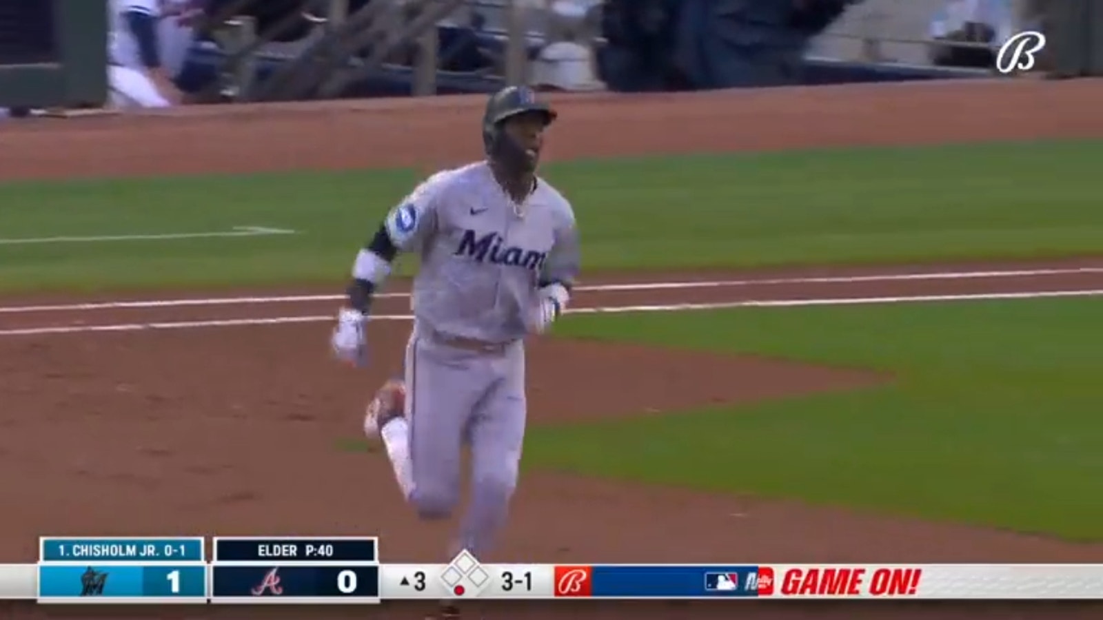 Jazz Chisholm hits a solo home run to extend the Marlins' lead over the Braves