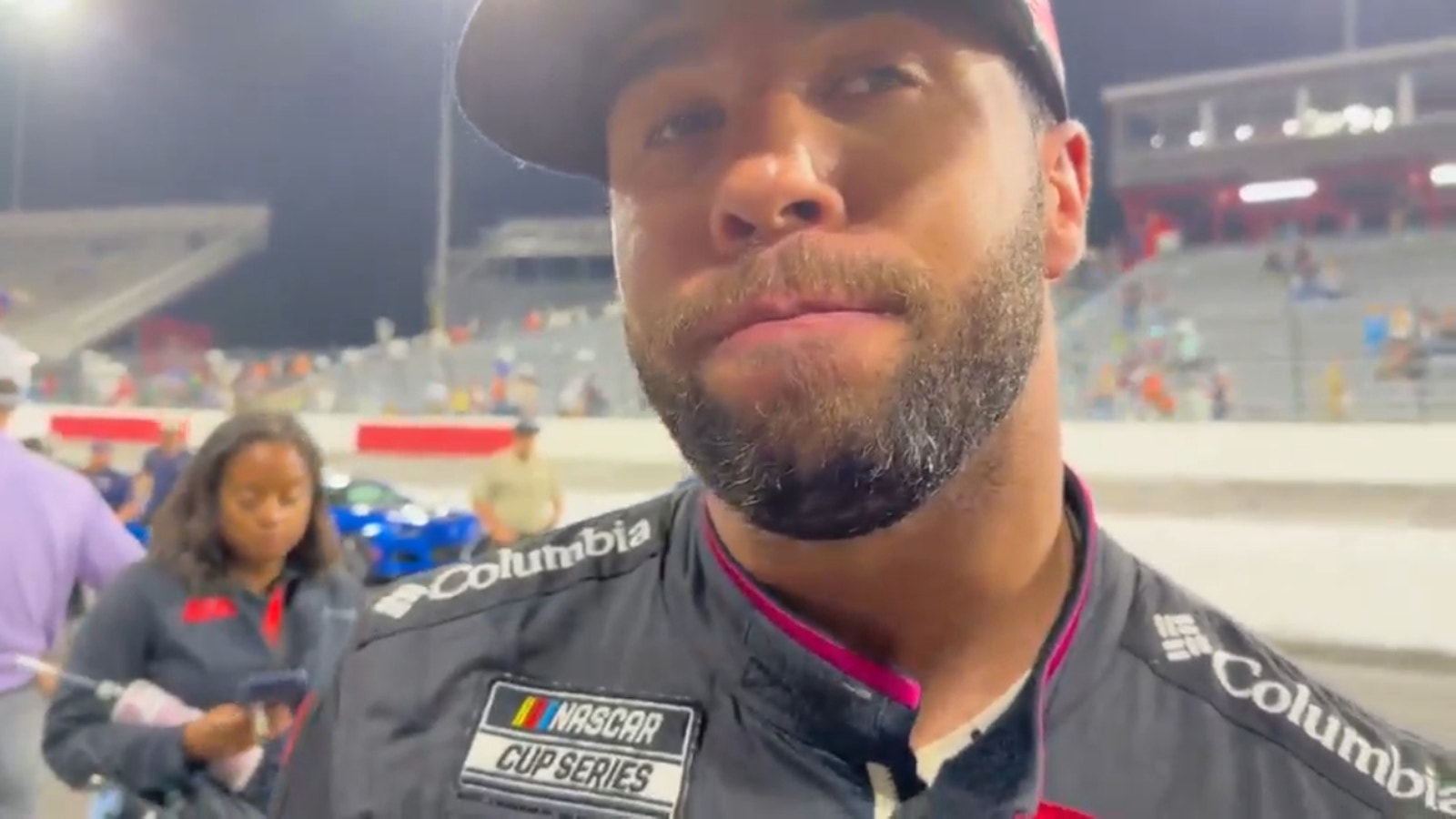 Bubba Wallace at the North Wilkesboro race