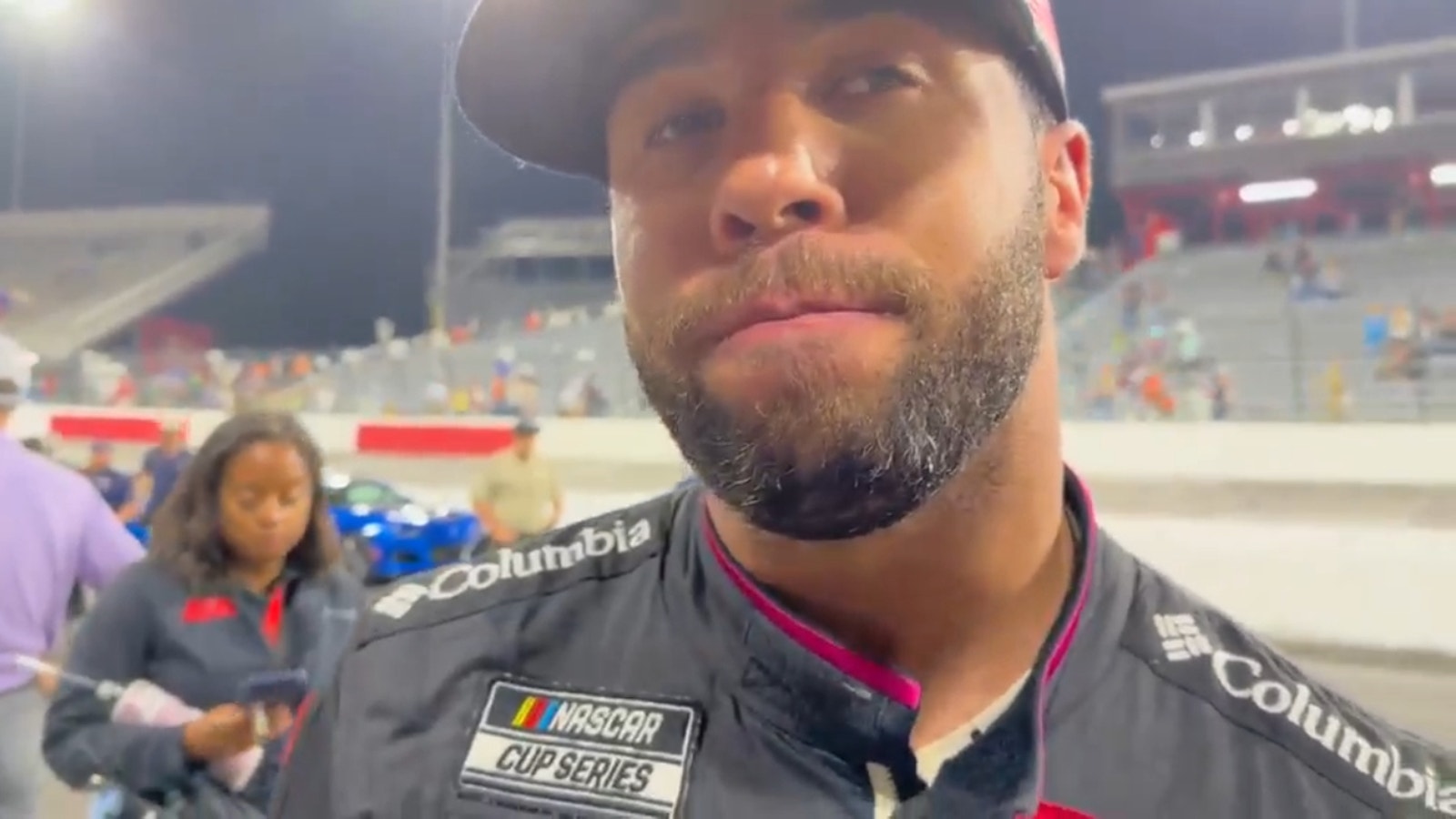 Bubba Wallace in the North Wilkesboro . race