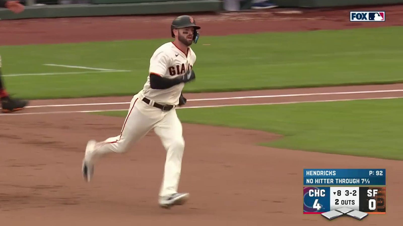 Giants' Mitch Haniger breaks Cubs' Kyle Hendricks' no-hitter in the eighth with a double