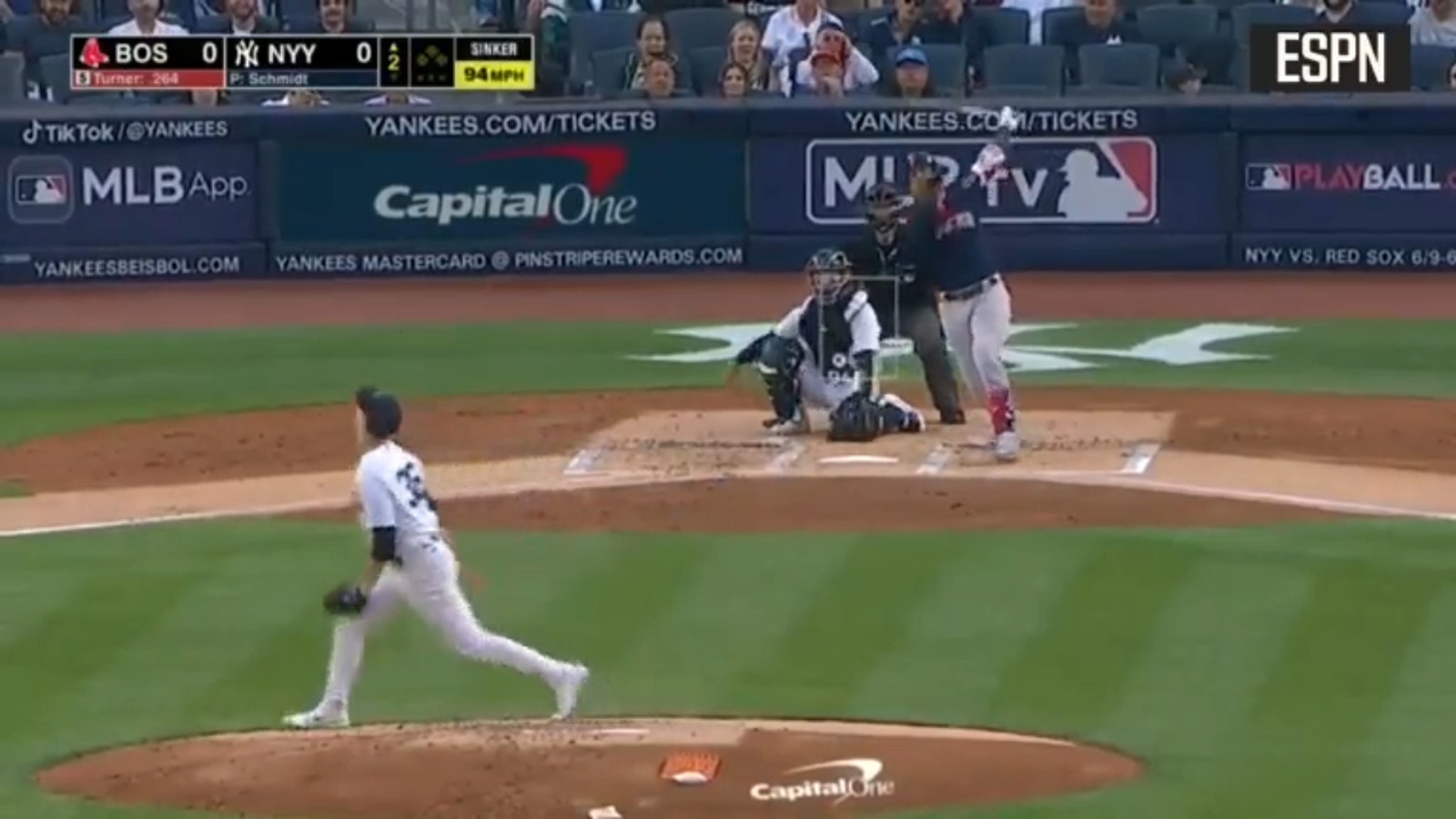 Justin Turner launches solo homer to give Red Sox early lead over Yankees