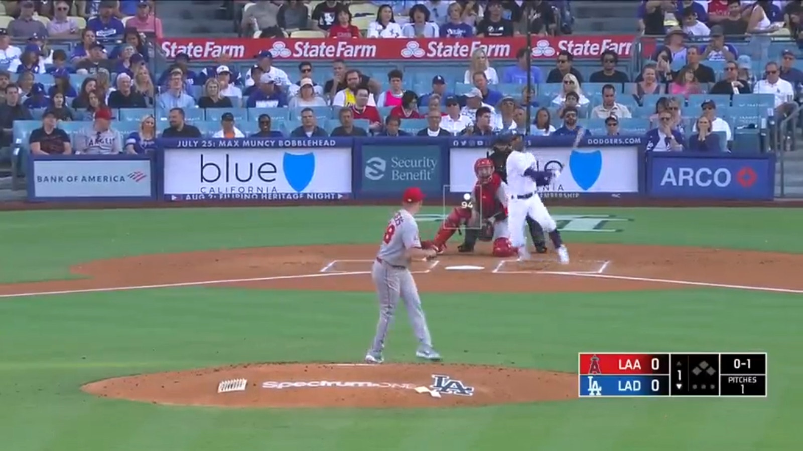 Dodgers' Mookie Betts smacks solo homer to strike first against the Angels