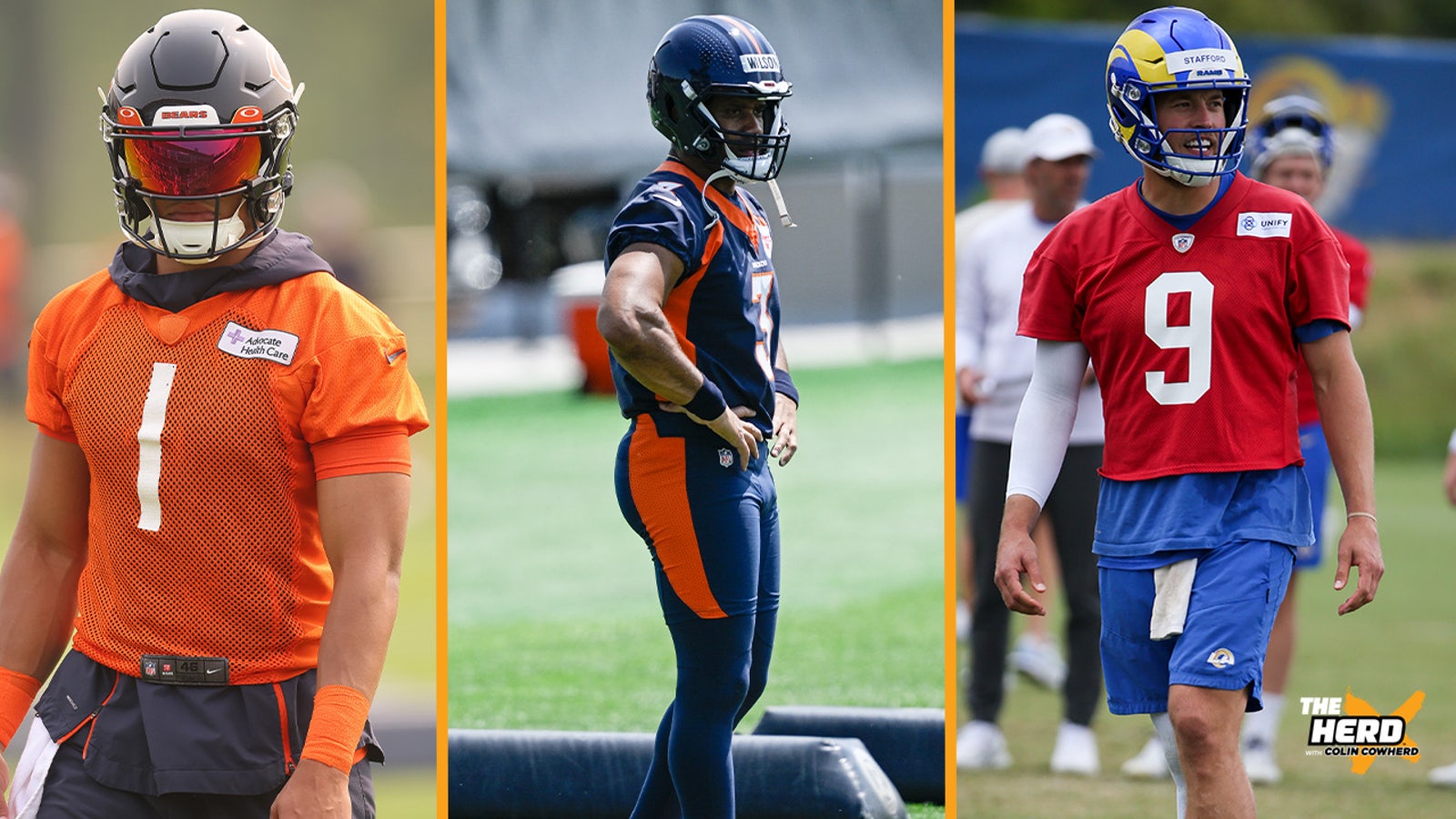 Russell Wilson, Matthew Stafford, Justin Fields are Colin's QBs under the most pressure