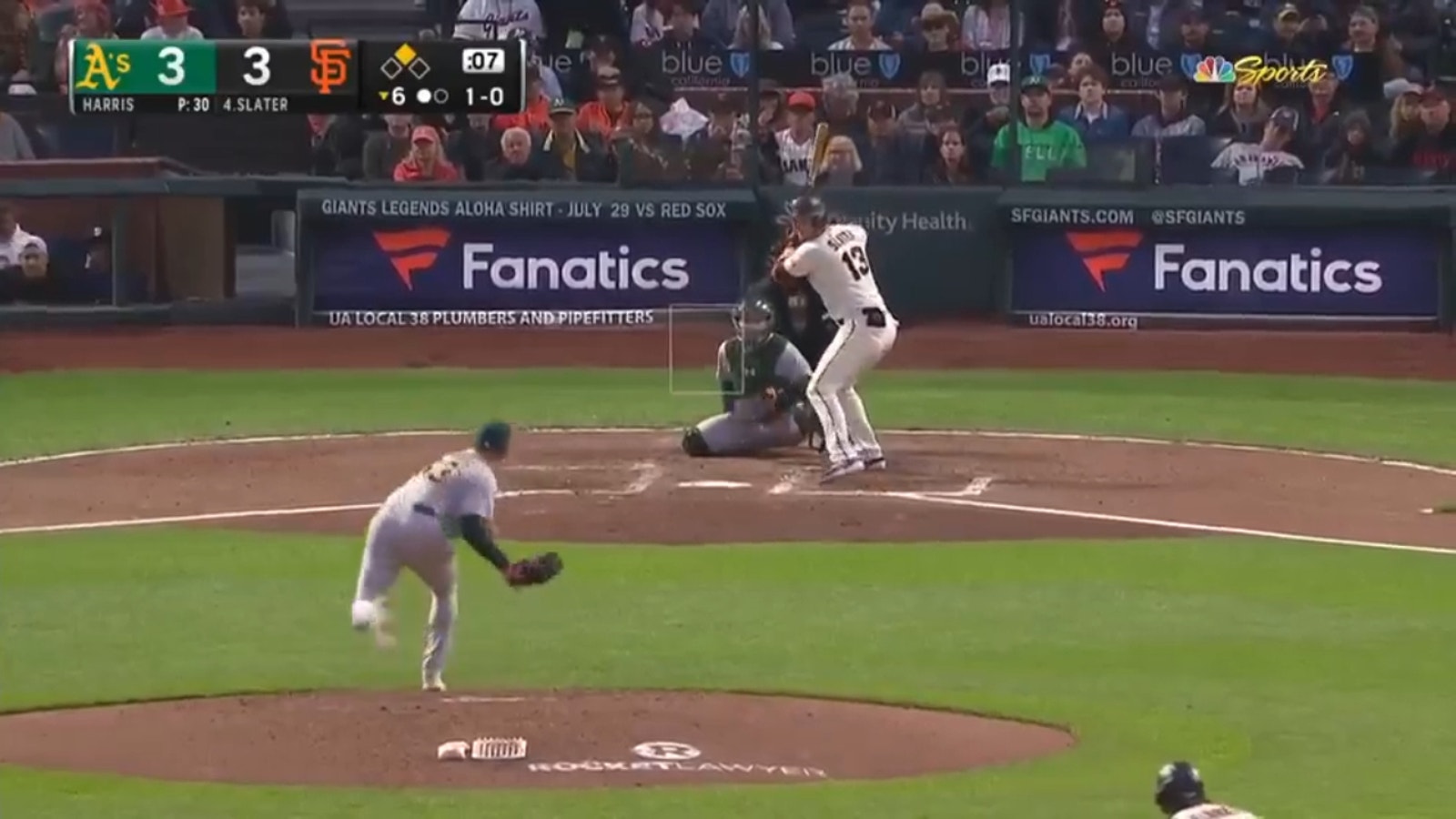 Giants' Austin Slater slams go-ahead, two-run HR vs. Athletics