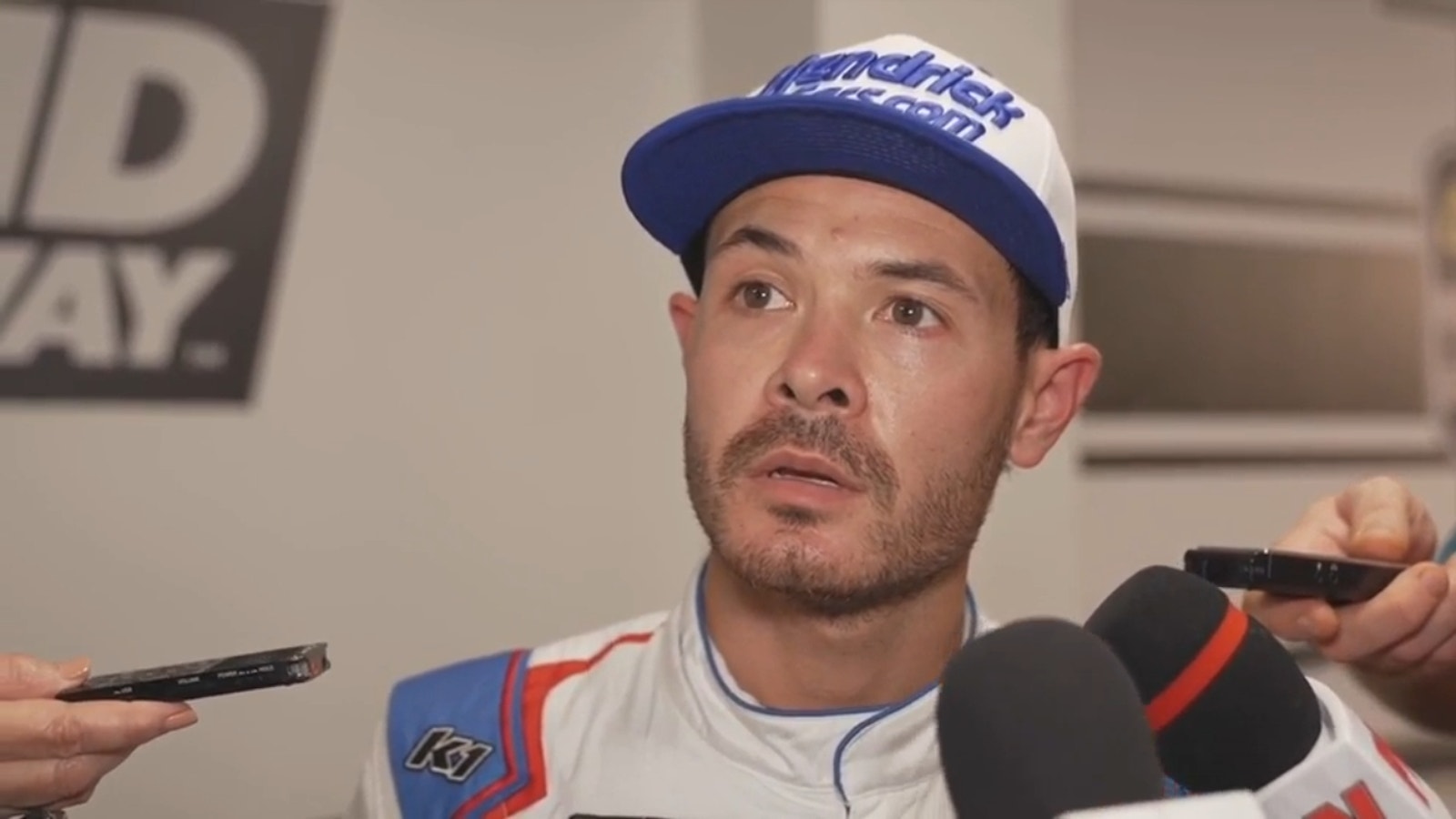 Kyle Larson on why he and Denny Hamlin haven't discussed Pocono finish