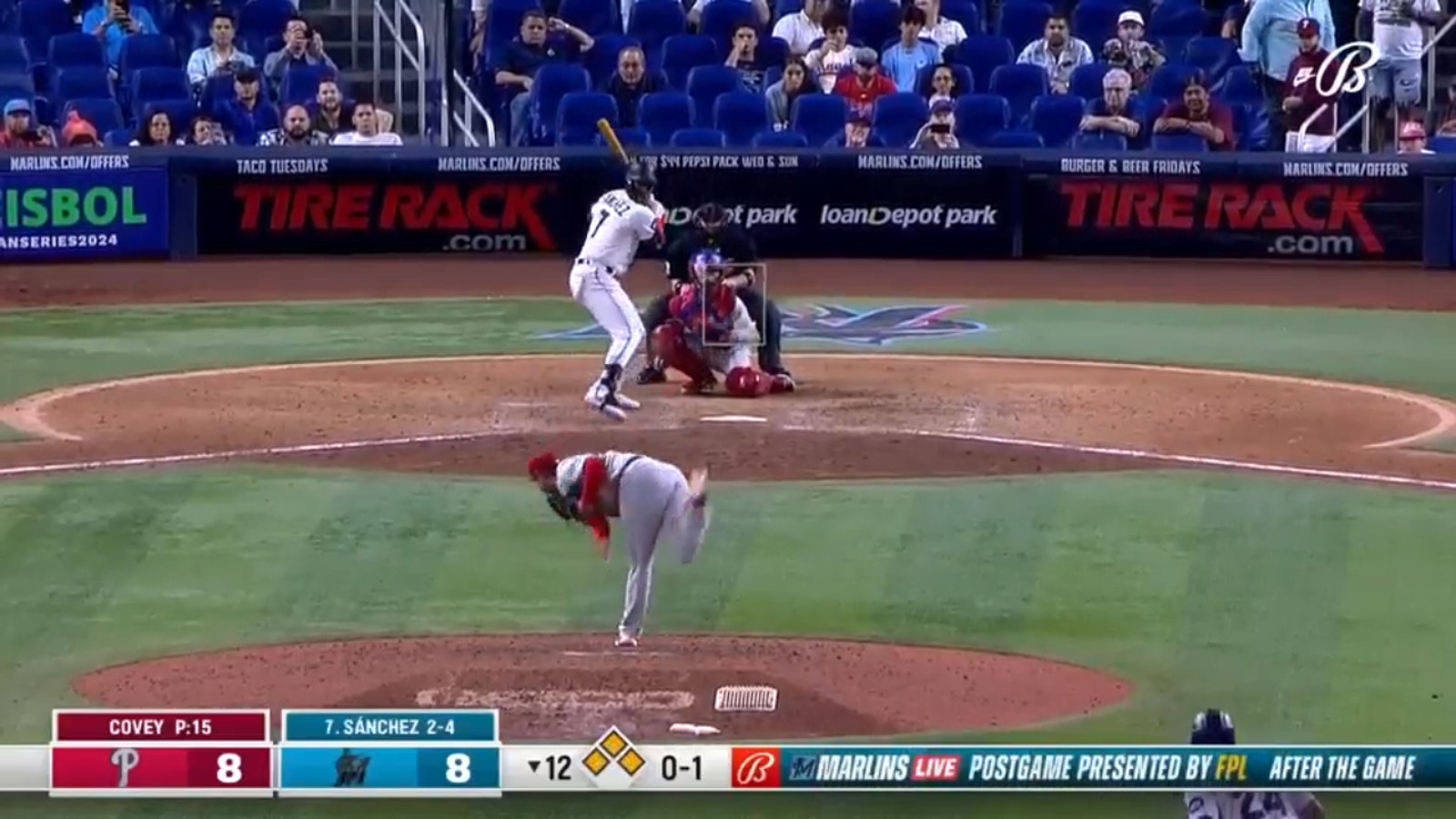 Marlins walk-off Phillies with Jesús Sánchez single in the 12th