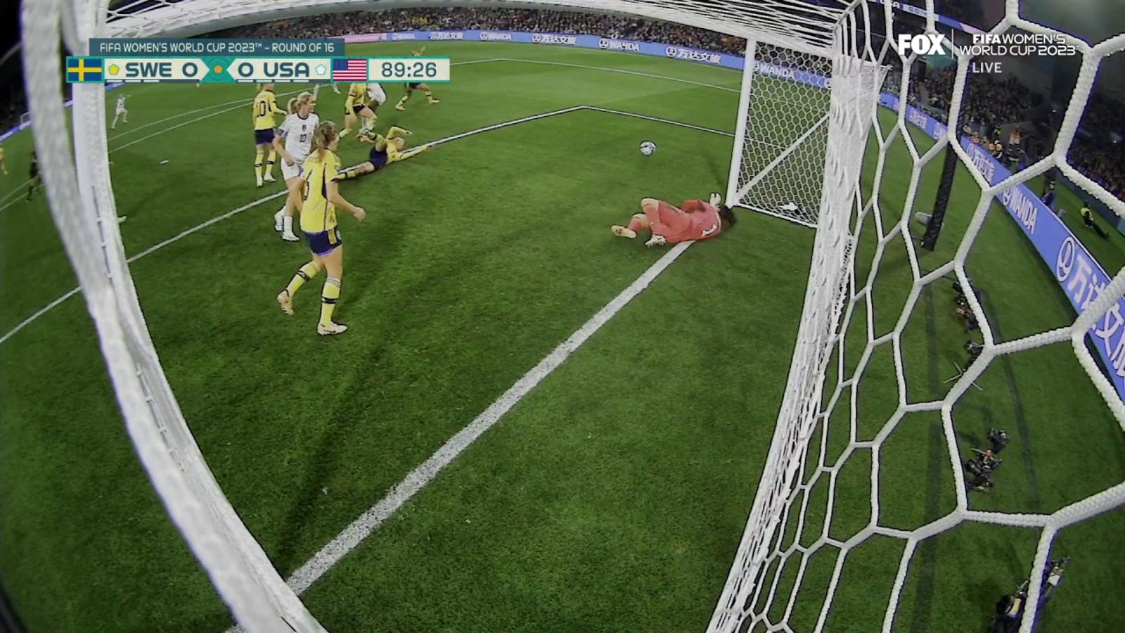 Sweden's Zecira Musovic makes a spectacular save vs. the United States