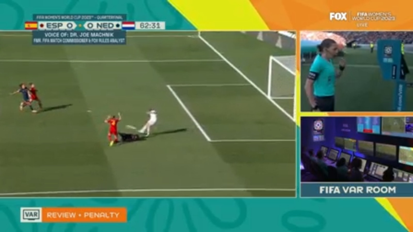 Spain's penalty vs. the Netherlands is overturned after VAR review