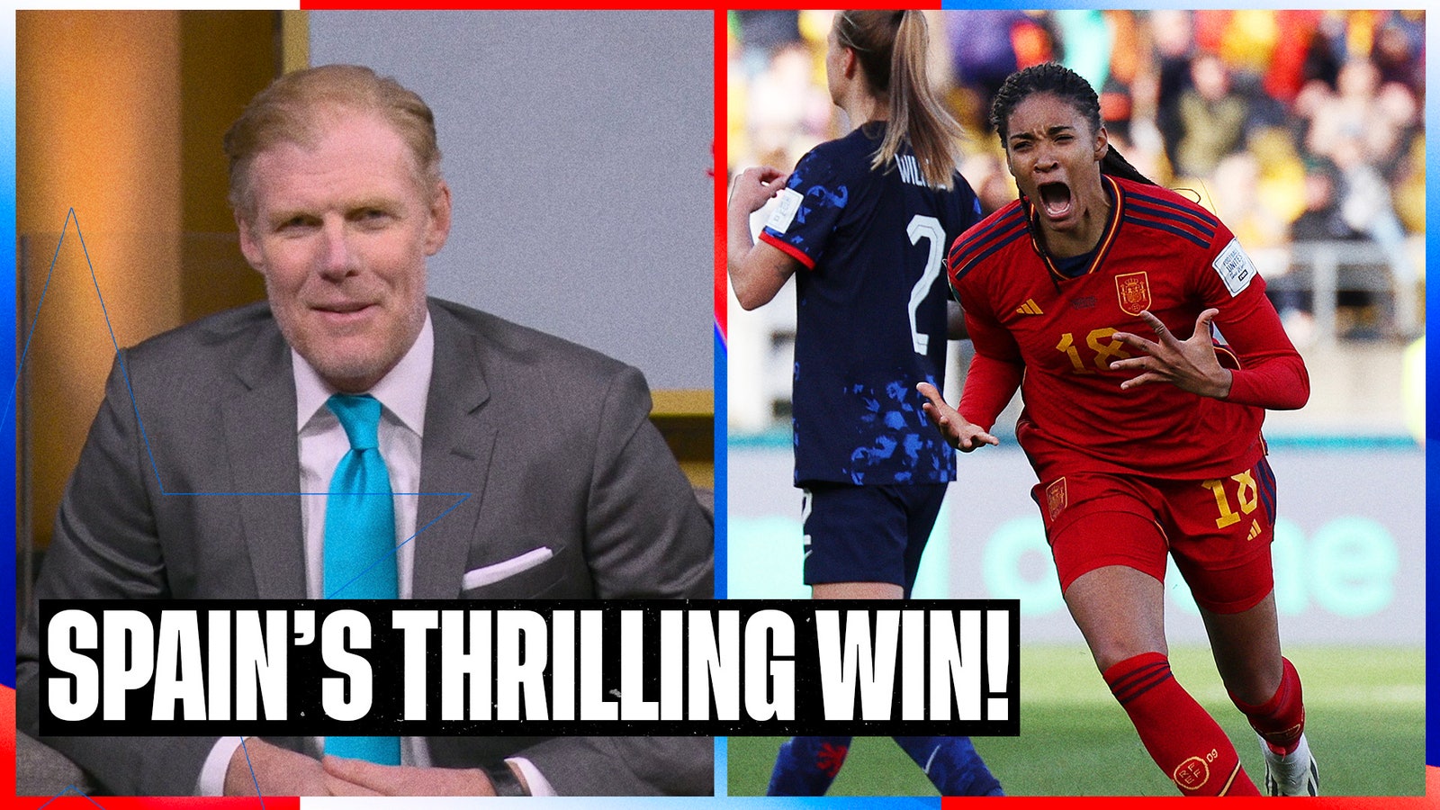 Alexi reacts to Spain's thrilling victory over the Netherlands