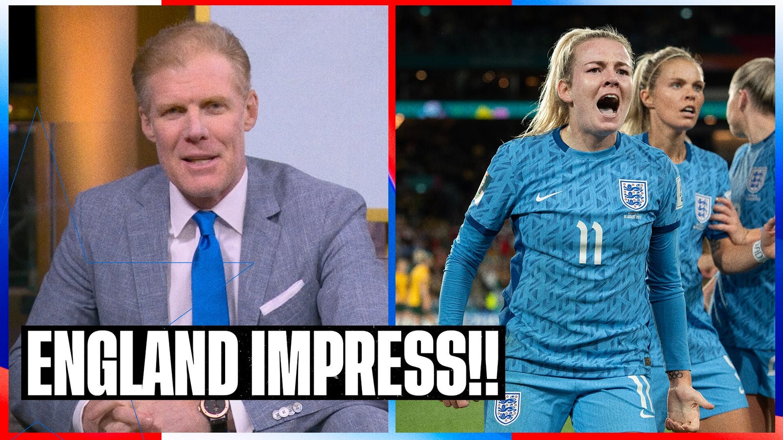 Alexi Lalas reacts to England's dominant semifinal win
