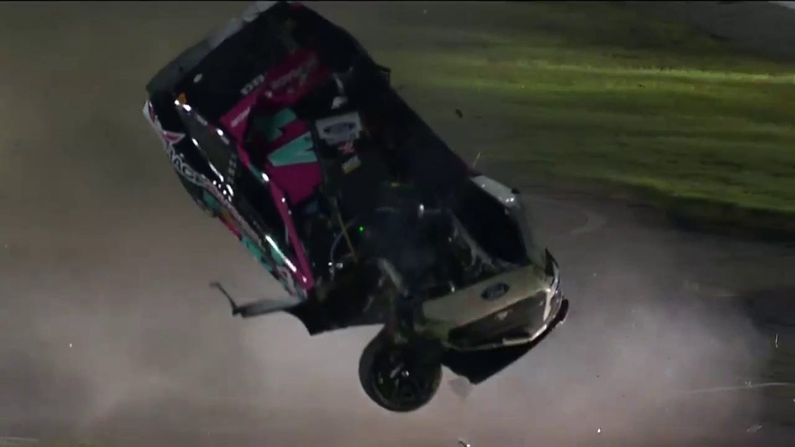 Ryan Preece's car flips nearly a dozen times in a scary wreck at the Coke Zero Sugar 400