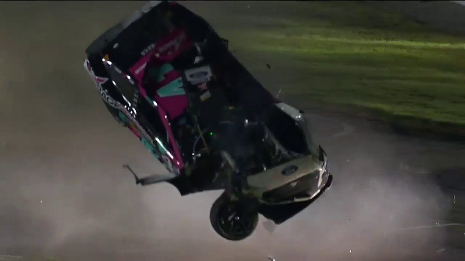 Ryan Preece flipped nearly a dozen times in a scary wreck