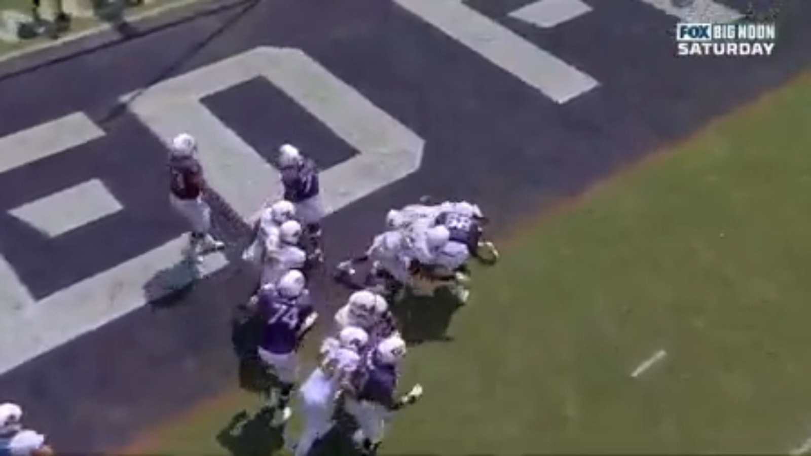 Trey Sanders punches it in from 1 yard out to give TCU lead
