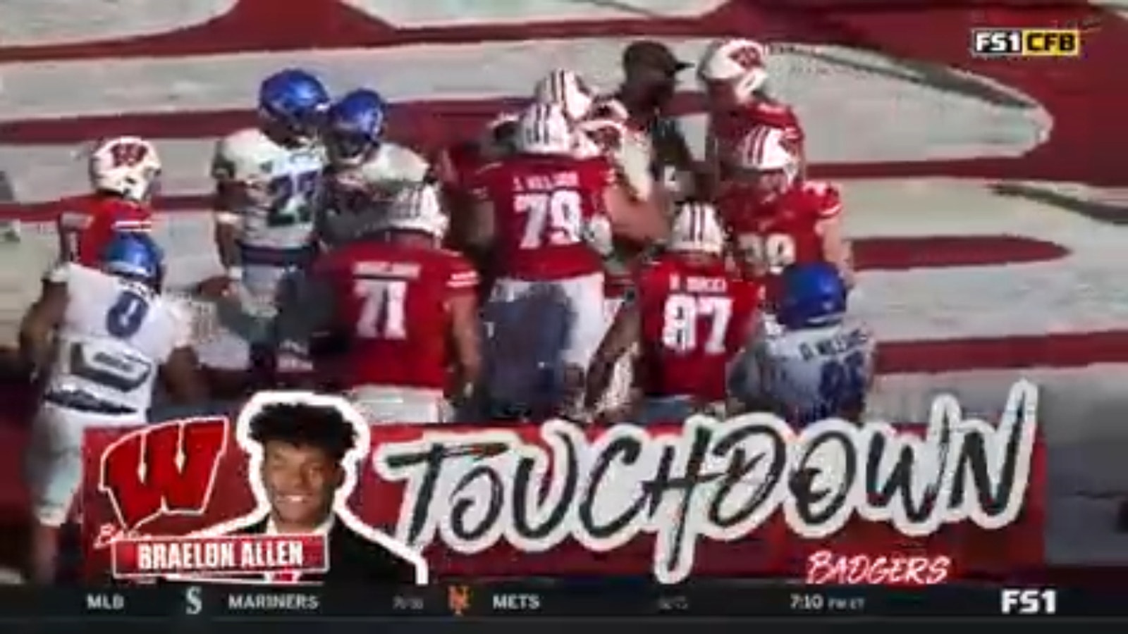 Braelon Allen's rushing touchdown gives Wisconsin a 28-10 lead vs. Buffalo