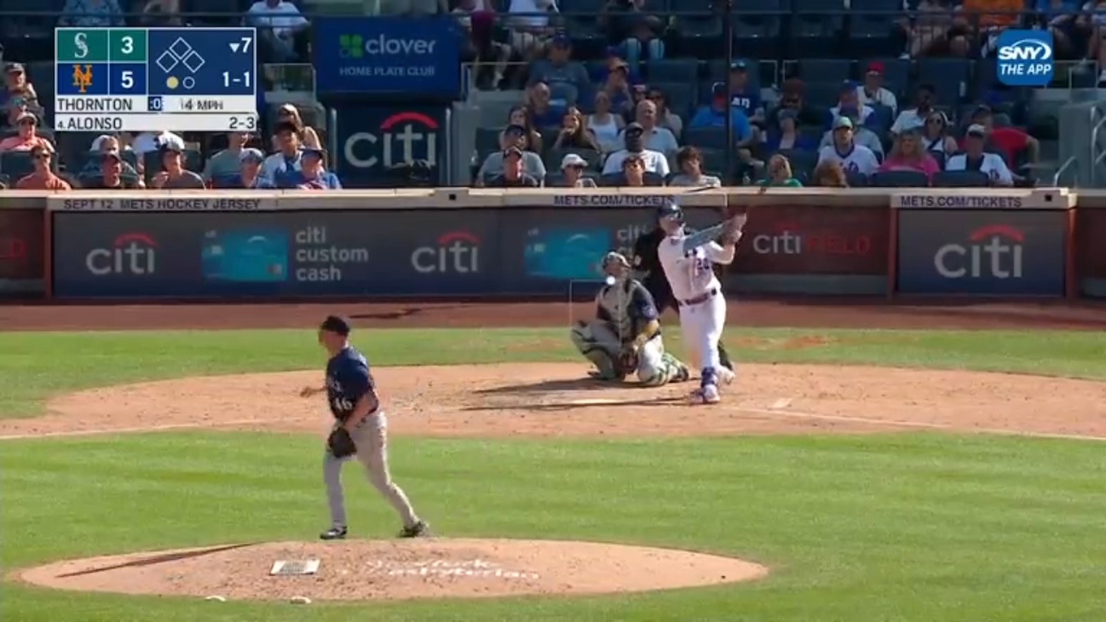 Pete Alonso hits two homers in Mets' win over Mariners