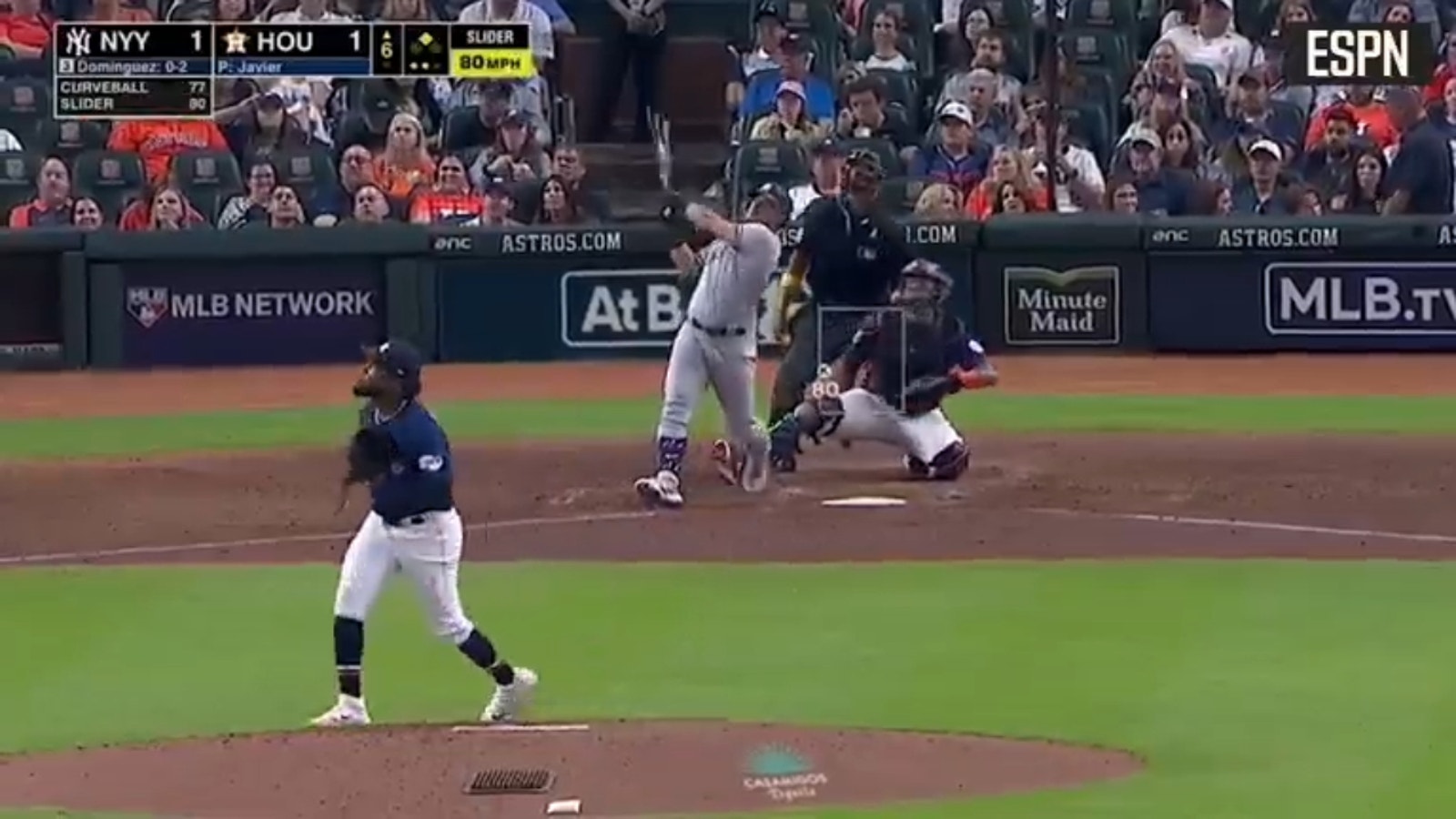 Yankees rookie Jasson Domínguez HAMMERS go-ahead, 2-run HR vs. Astros