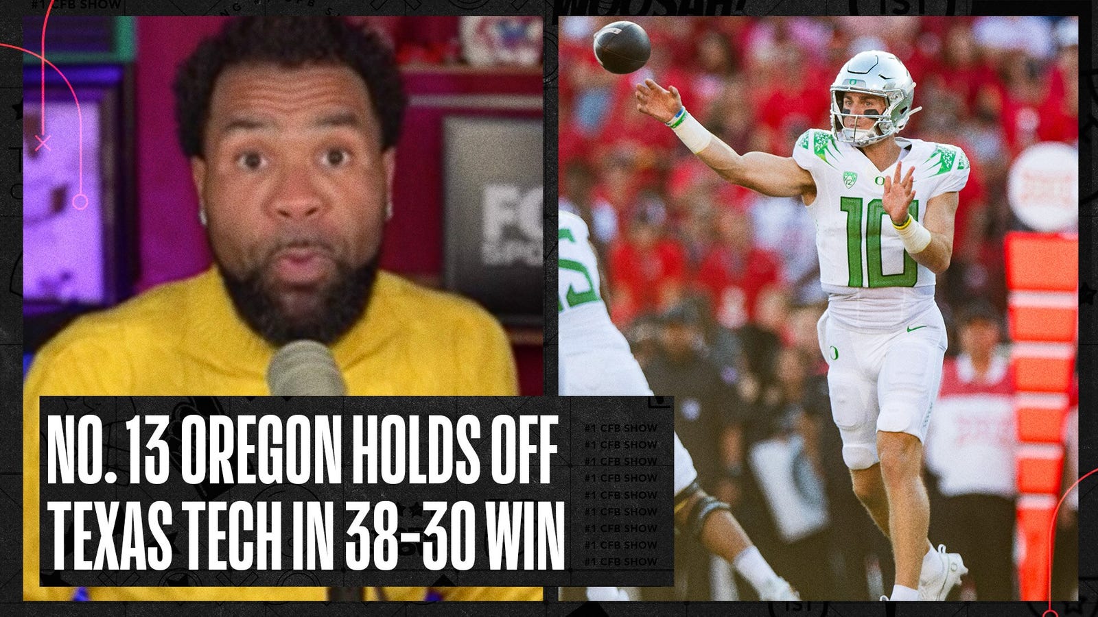 No. 13 Oregon holds off Texas Tech with a 38-30 win