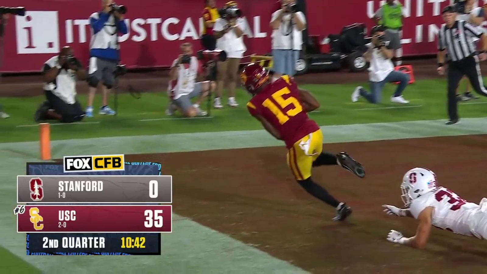 Caleb Williams connects BEAUTIFULLY with Dorian Singer as USC extends lead over Stanford