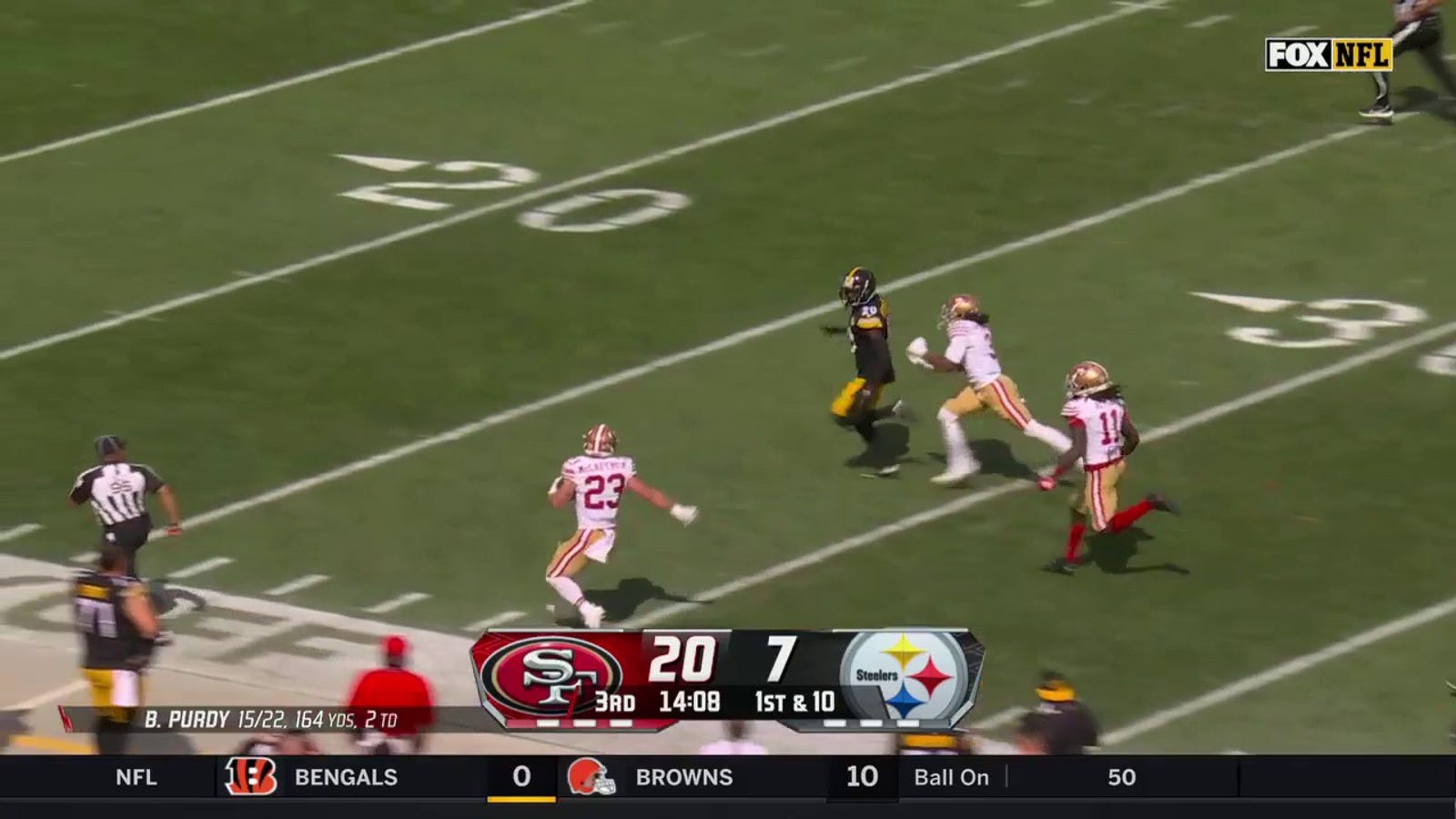 Christian McCaffrey spins his way into an AMAZING 65-yard rushing TD