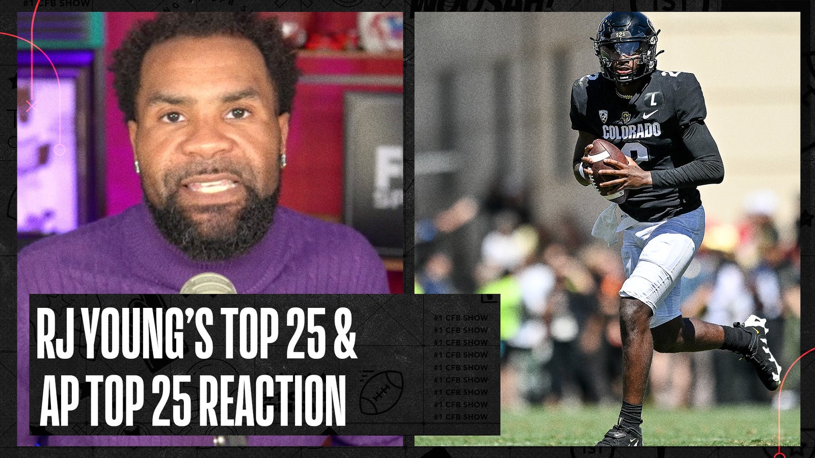 RJ Young shares his top 25 after Week 2 and reacts to the AP rankings: Texas, Colorado move up! | No. 1 CFB Show