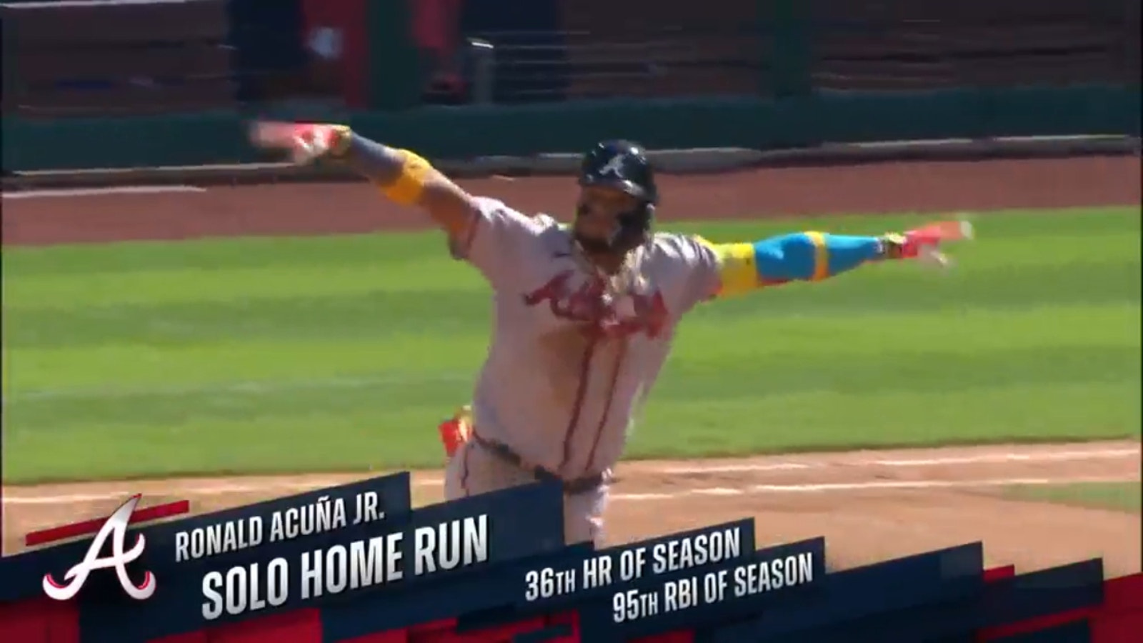 Ronald Acuña Jr. crushes his 36th home run of the season vs. the Phillies