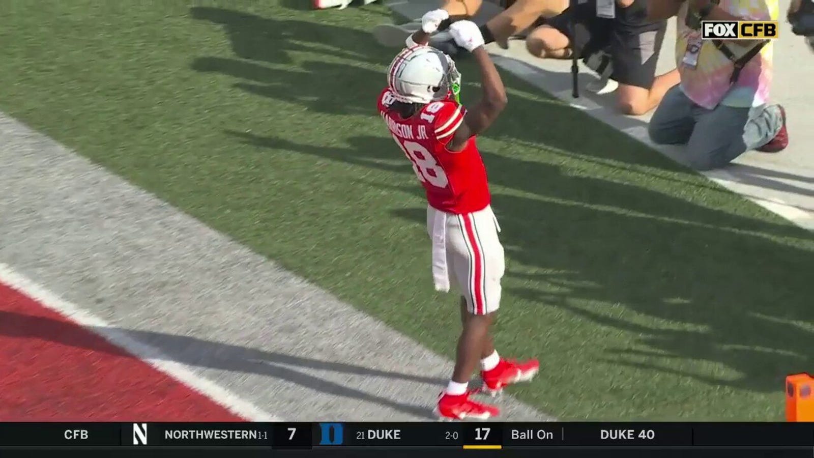 Kyle McCord links up with Marvin Harrison Jr. on a 75-yard touchdown pass, extending Ohio State's lead vs. Western Kentucky