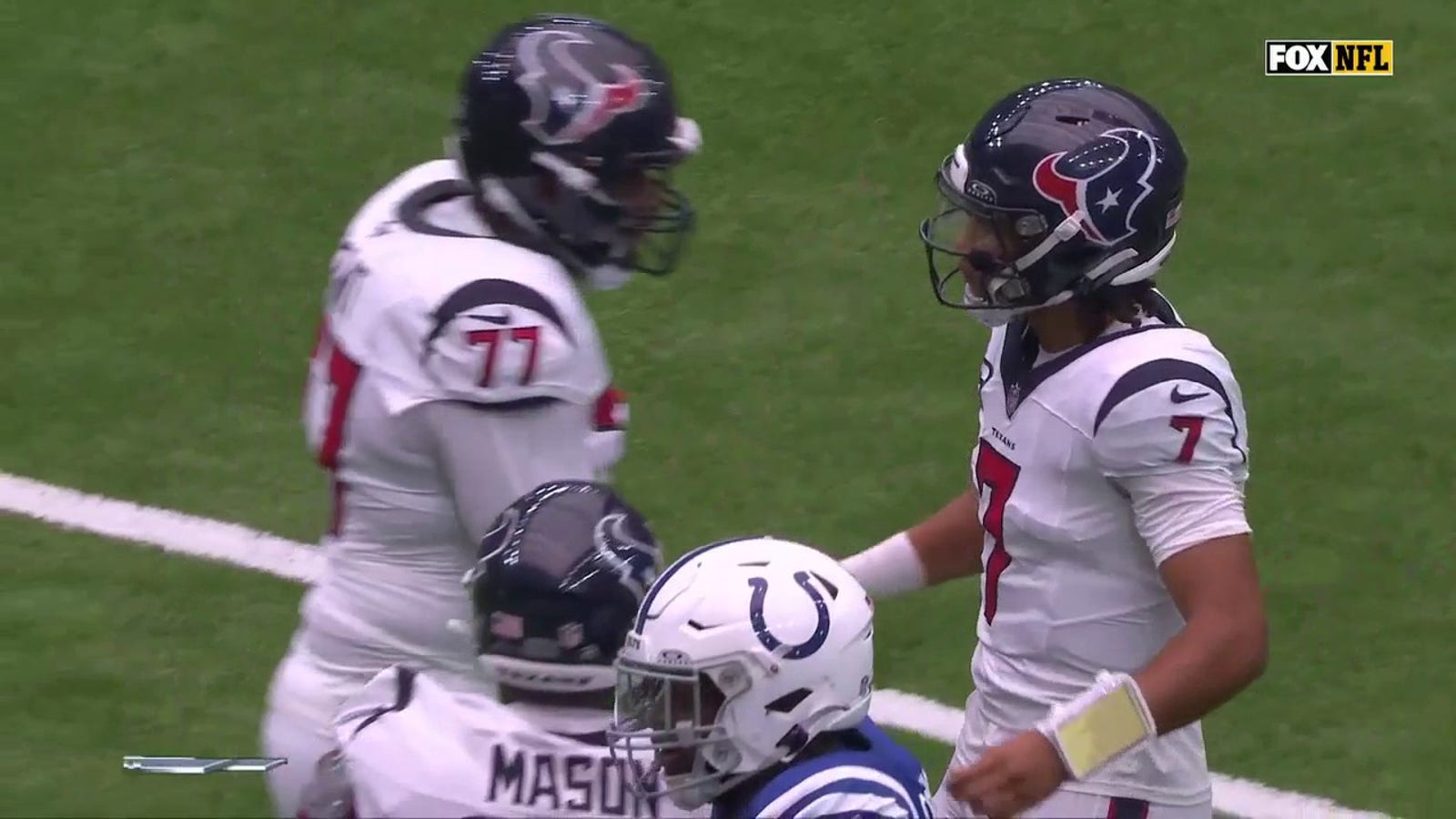 Texans' C.J. Stroud throws his first career TD to Nico Collins for eight yards