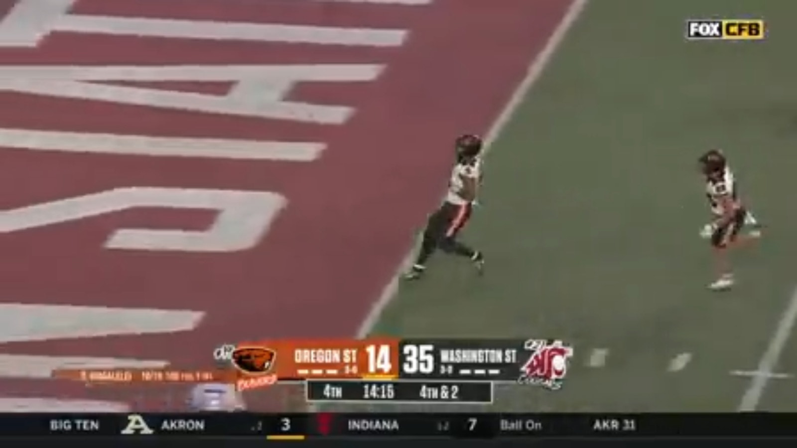 Oregon State's DJ Uiagalelei scrambles for a 26-yard touchdown to trim Washington State's lead