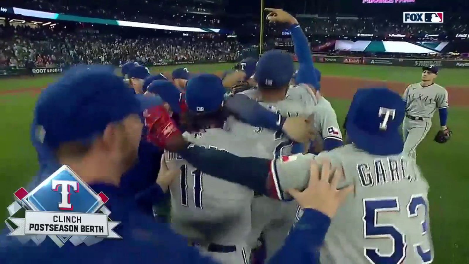 Rangers clinch postseason appearance after 6-2 victory over Mariners