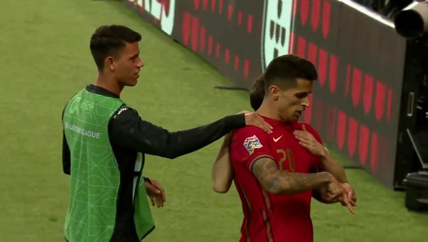 João Cancelo's shifty ball handling and goal extends Portugal's lead to 4-0 