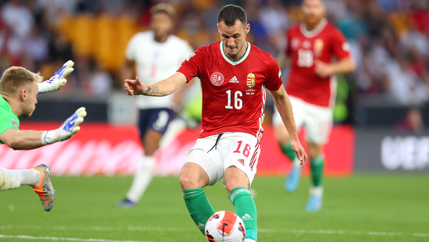 Daniel Gazdag gets out in space and makes it 4-0 Hungary
