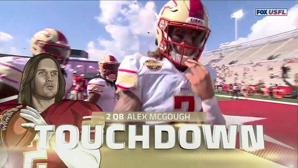 Alex McGough breaks off a 17-yard rushing TD as Stallions take a 14-0 lead
