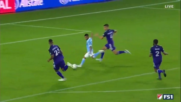 New York City FC's Maxi Moralez evens the score against Orlando City, 1-1
