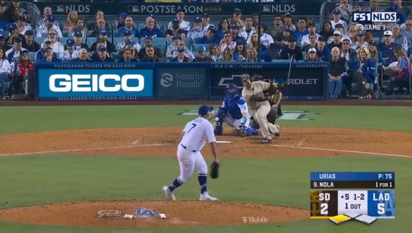 Padres cut the lead down to two after a bang bang play at the plate
