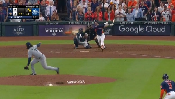 Alex Bregman extends the Astros' lead to 4-2 with an RBI single