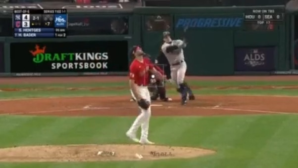 Harrison Bader adds to the Yankees lead 5-3 with a solo home run