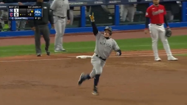 Harrison Bader crushes a two-run home run to give the Yankees the 3-0 lead
