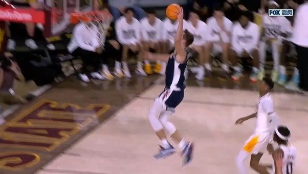 Ąžuolas Tubelis throws down WILD jam in Arizona's dominant first half against Arizona State