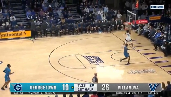 Villanova's Cam Whitmore pickpockets Georgetown and throws down a MONSTER one-handed jam