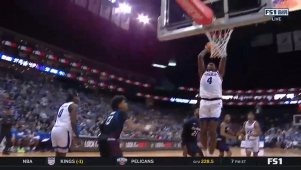 Seton Hall's Tyrese Samuel throws it down to extend the lead over DePaul 