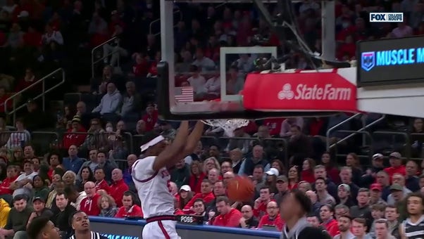 Drissa Traore hammers in a massive two-handed jam for St. John's vs. Providence 