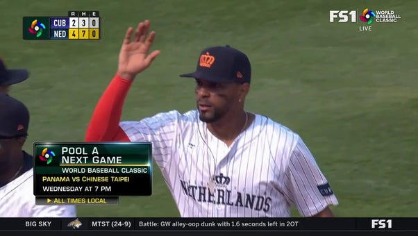 Netherlands' Xander Bogaerts makes a RIDICULOUS 360 play to seal WBC opener victory against Cuba  